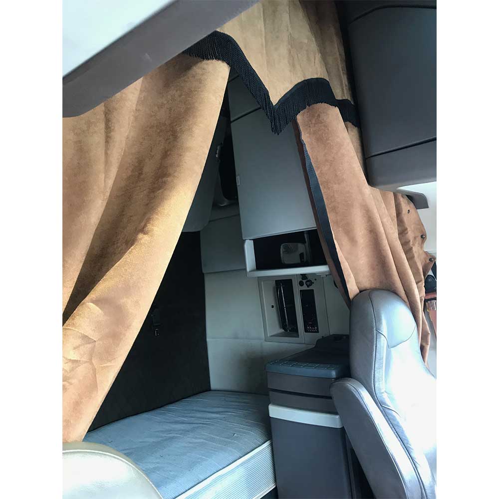 Volvo 670, 780 Sleeper 4 Piece Curtain Set - Brown
