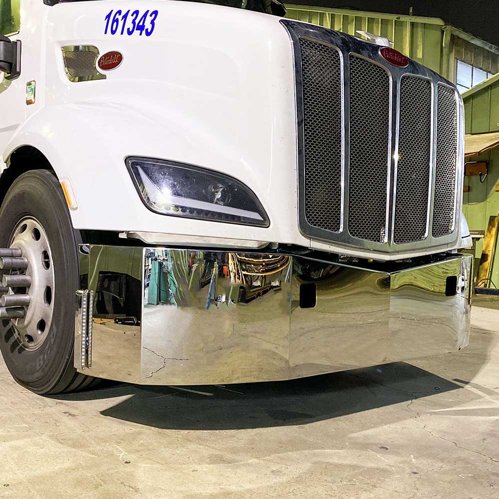 PB 579 18" Set Back Axle Blind Mount SS Bumper with Tow Holes
