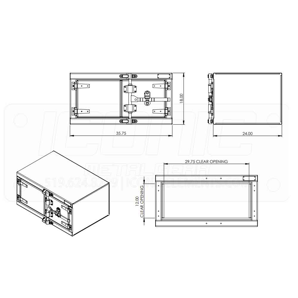 Smooth 36" x18" x 24" Cam Lock Toolbox