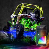 XK GLOW 4-Piece App Controlled Multi Color Rock Light Under Glow Set