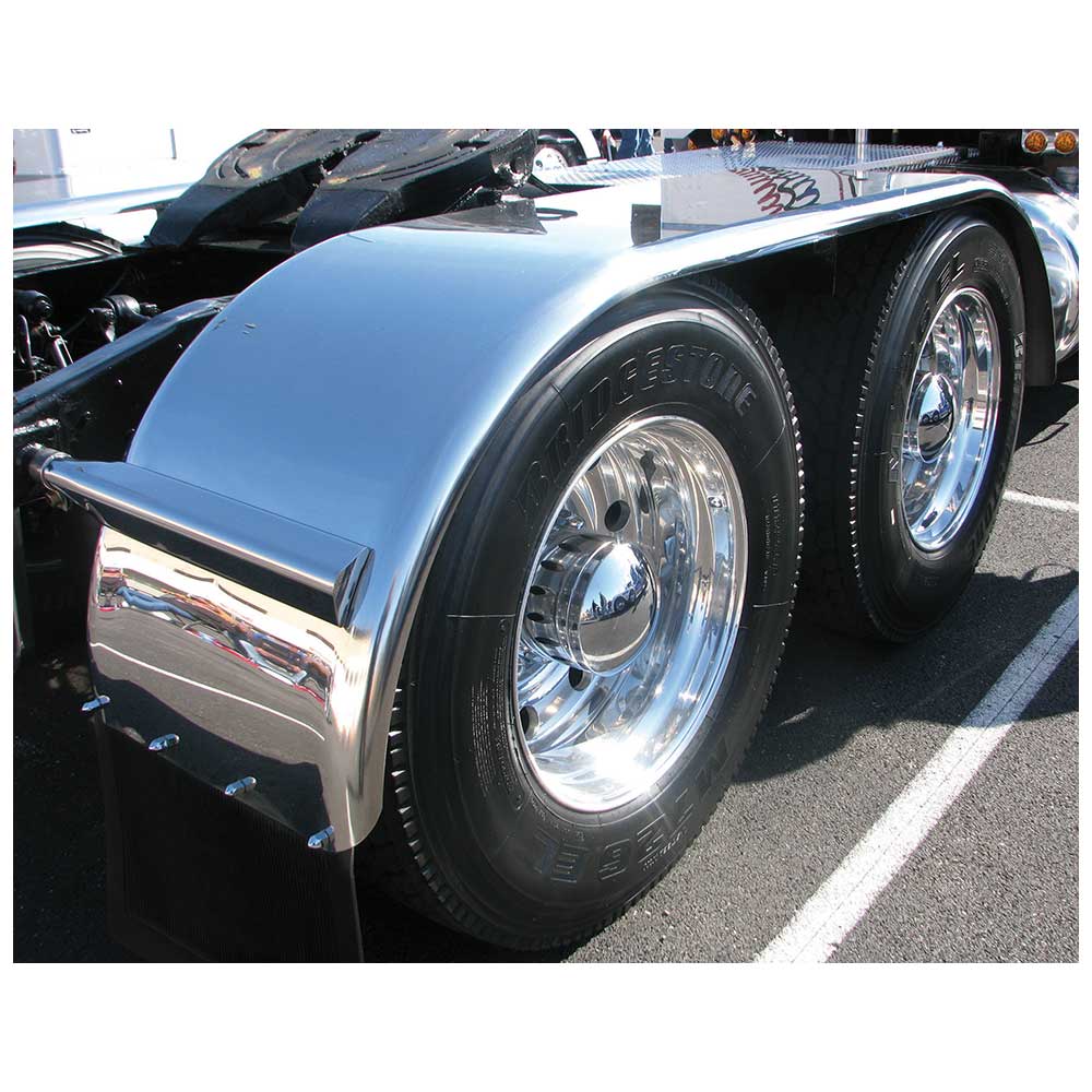 132" Mirror Finish 14 Gauge 304 Stainless Steel Full Tandem Fenders
