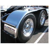 132" Mirror Finish 14 Gauge 304 Stainless Steel Full Tandem Fenders