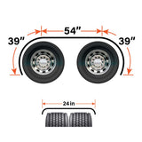 132" Mirror Finish 14 Gauge 304 Stainless Steel Full Tandem Fenders