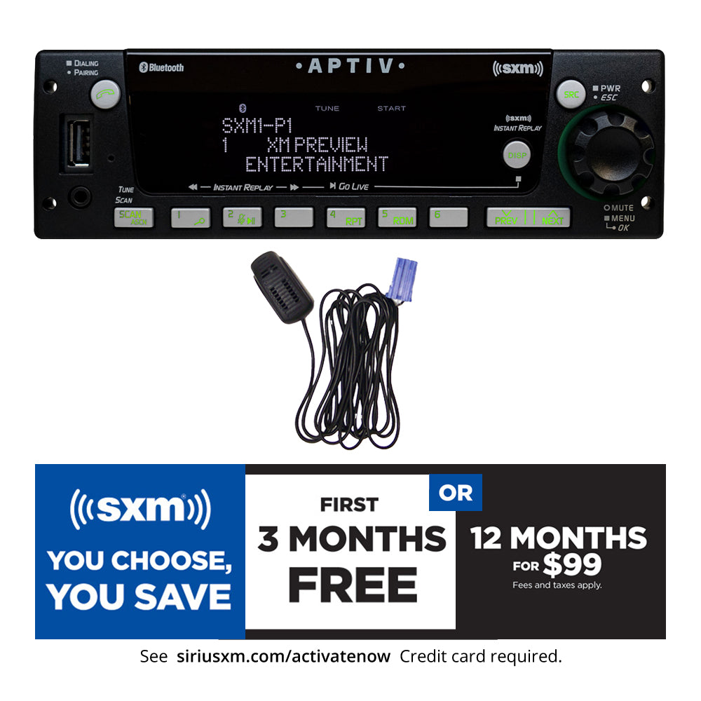 Aptiv Heavy-Duty Radio AM/FM/WB with Integrated Bluetooth ® and Integrated SiriusXM ® Satellite Radio