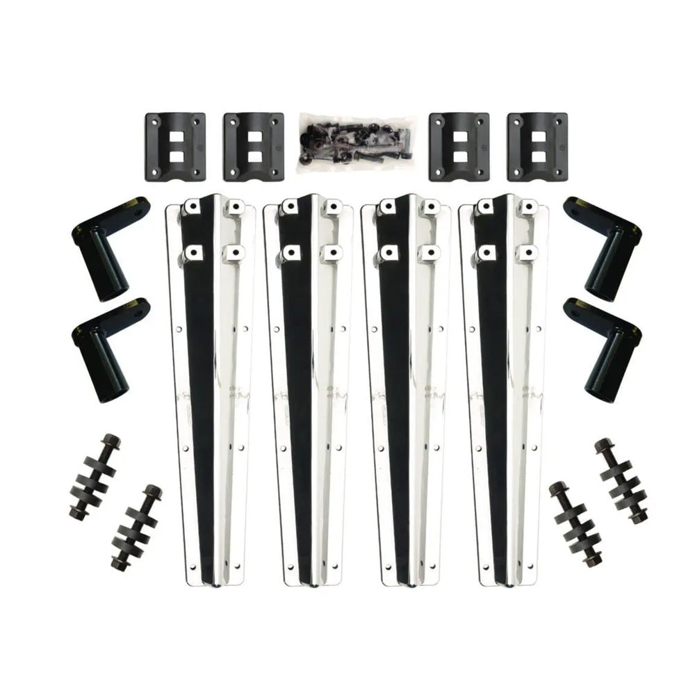 Single Axle Silver Mirror Bolt-On Bracket Kit