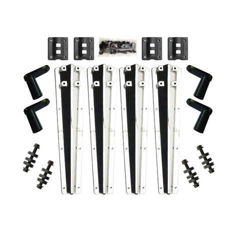 Single axle silver mirror bolt-on bracket kit
