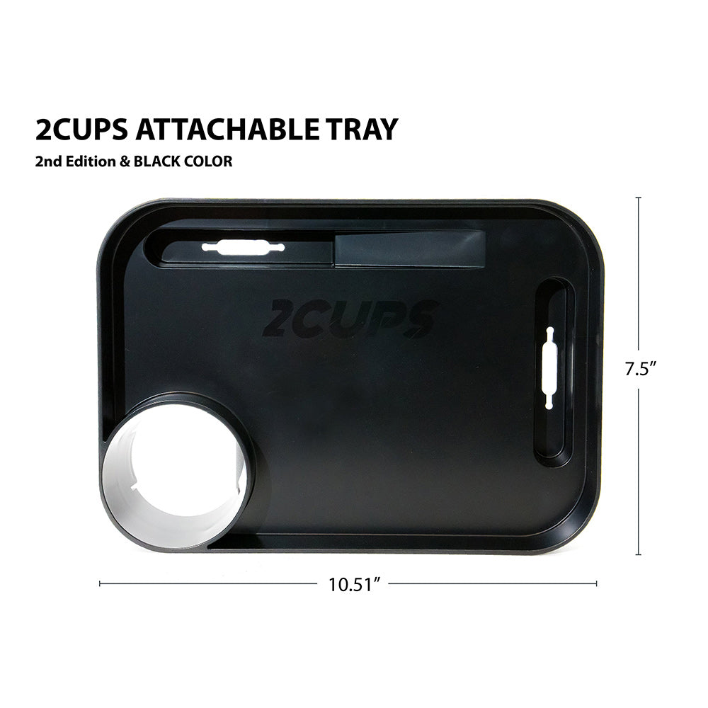 Two Cups Cup Holder with Swivel Tray