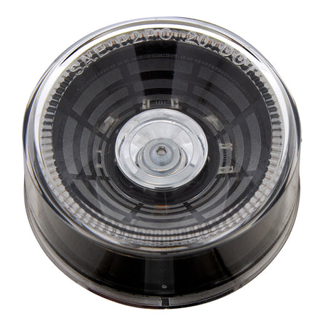 2-1/2" Abyss 4 LED light (clearance/marker) - amber LED/Clear lens, closer view