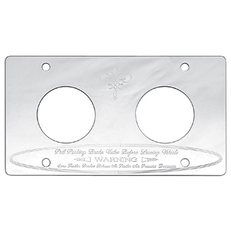 Peterbilt large brake valve statement plate for semi trucks