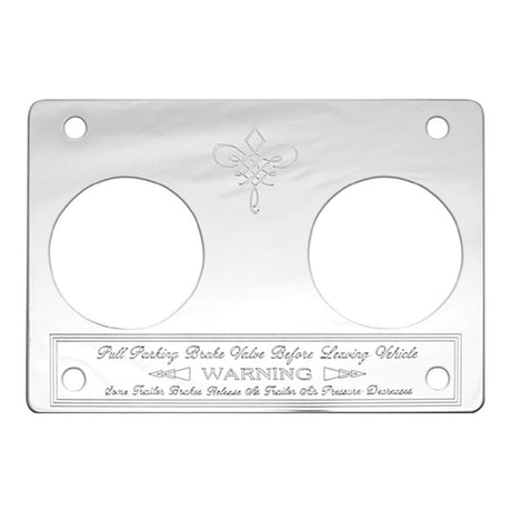 Peterbilt small parking brake statement plate for semi trucks