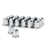 33mm Chrome Plastic Standard Nut Covers With Flange Push-On 20 PK