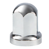 33mm Chrome Plastic Standard Nut Covers With Flange Push-On 20 PK