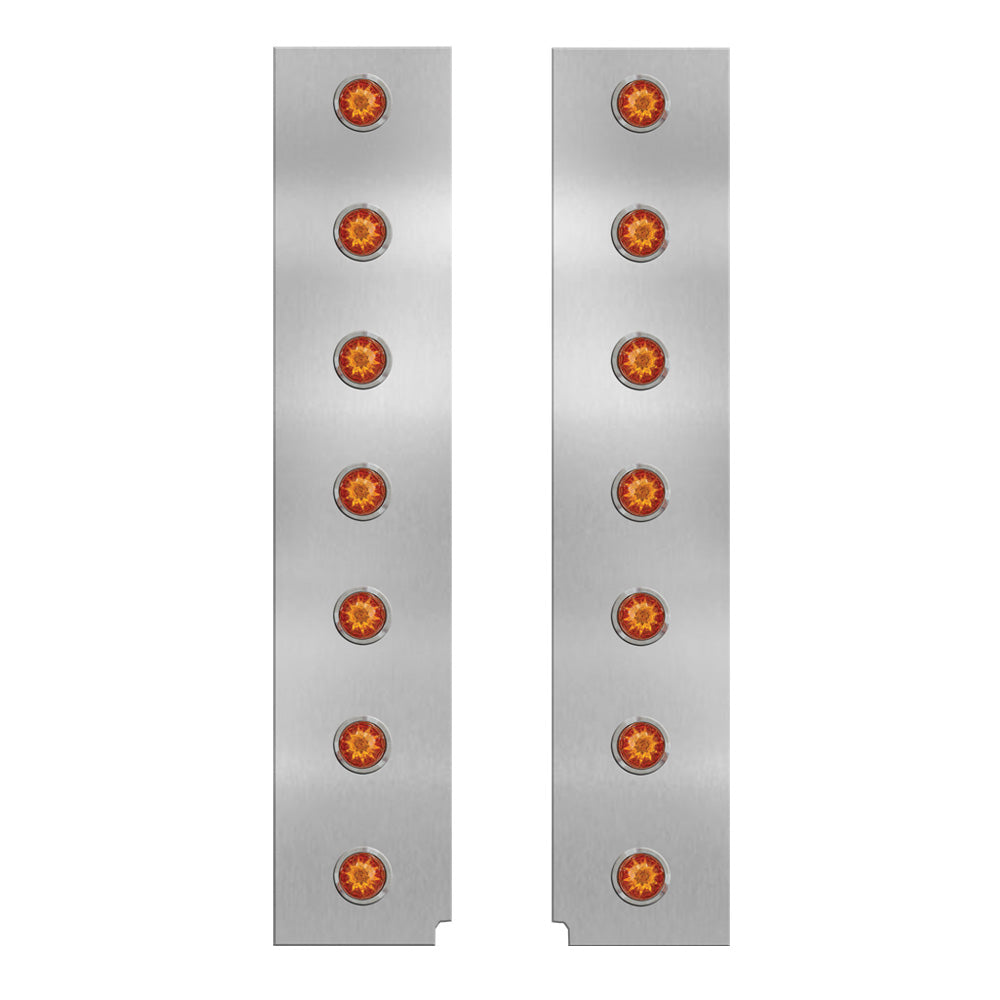 Peterbilt 15" Front Air Cleaner Light Bars with Mini Watermelon Lights