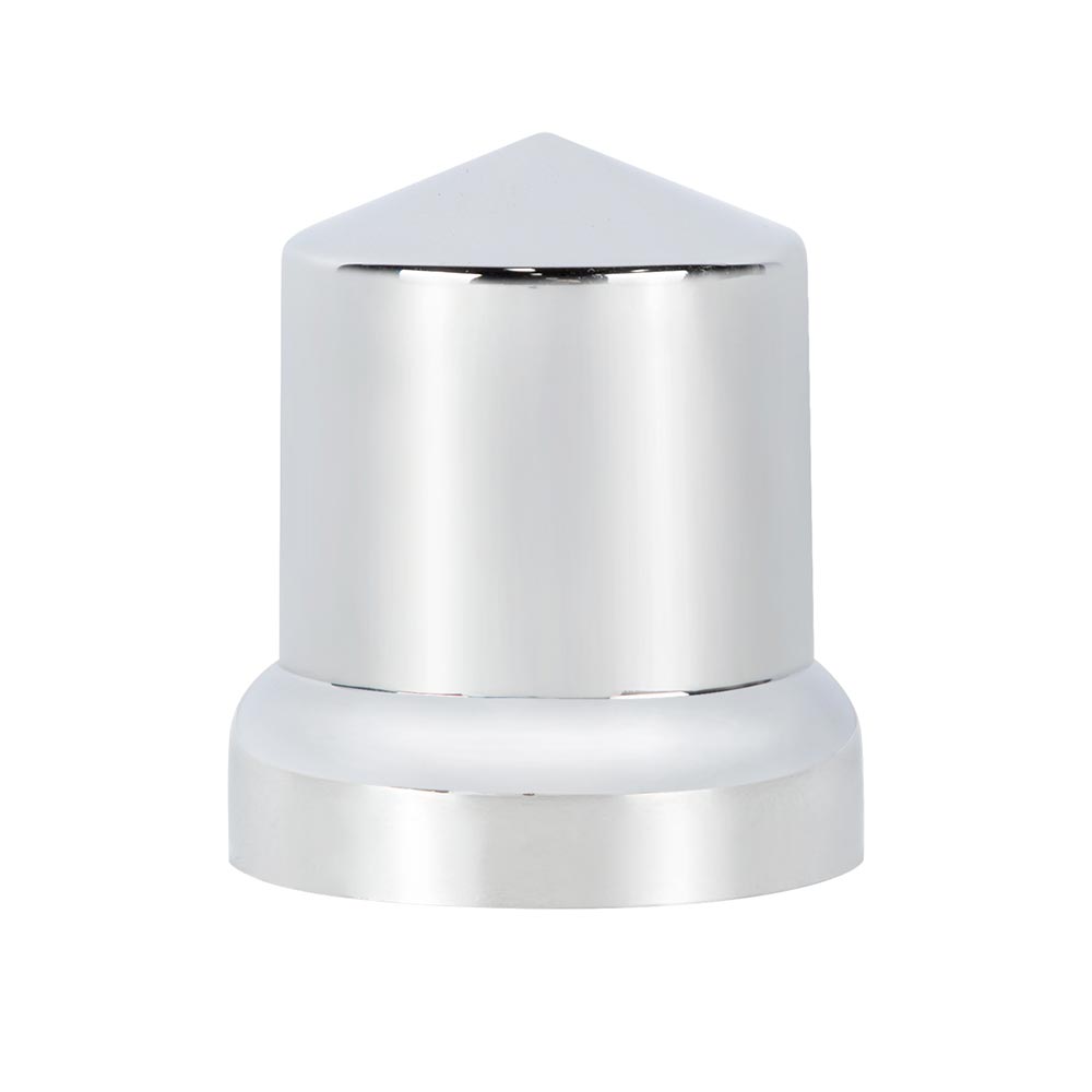 33mm x 2-1/4" Chrome Plastic Pointed Top Hat Nut Cover - Push On 10PK
