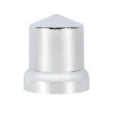 33mm x 2-1/4" Chrome Plastic Pointed Top Hat Nut Cover - Push On 10PK