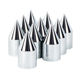 1-1/8" Chrome Plastic Spike Nut Cover - Push On 10PK