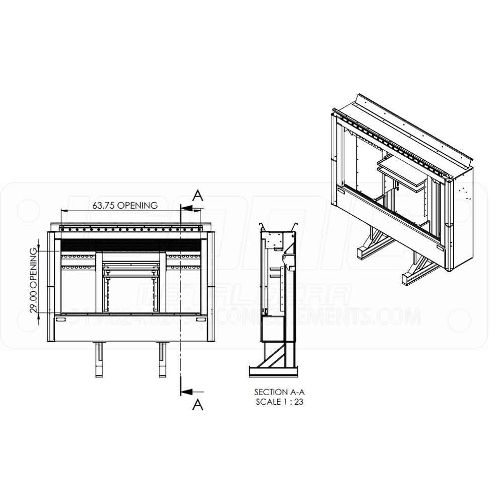 78 x 68 x 24 Fully Loaded Roll Up Cab Rack