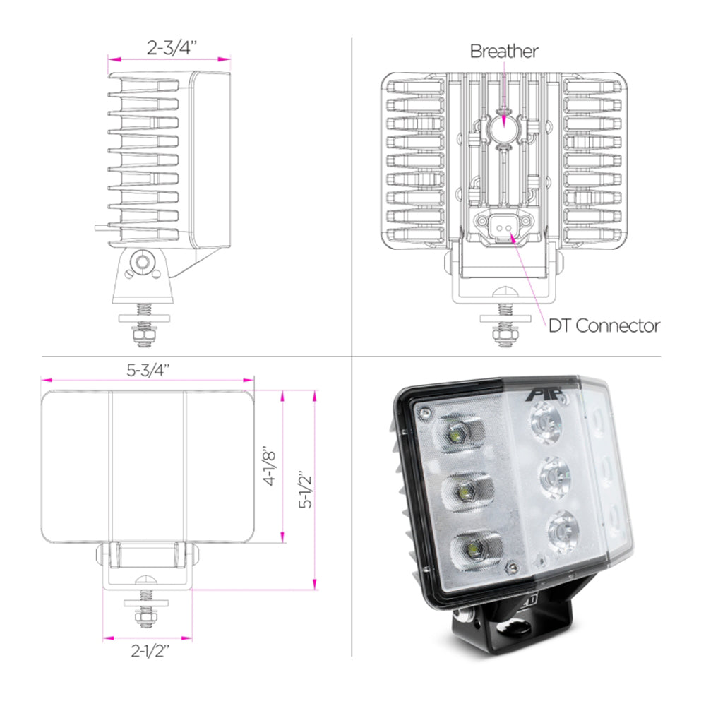 120 Degree Spot and Flood LED Work Light