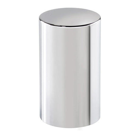 33mm 3-1/2" Chrome plastic flat top nut cover - thread on 10PK, close-up
