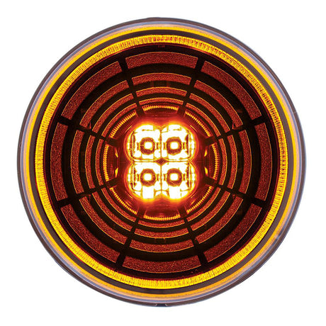 4" 13 LED round Abyss light up close