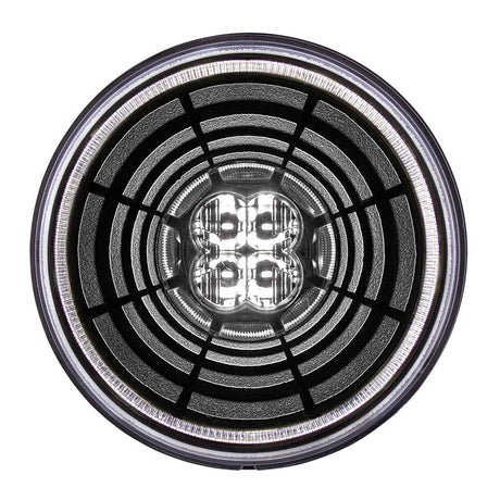 4" 13 LED round Abyss light shown closer
