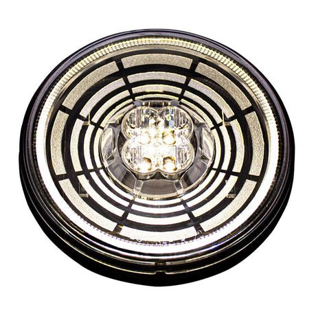4" 13 LED round Abyss light from another angle