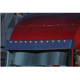 12" Mack Anthem Visor with 3/4" Round Amber Button LED