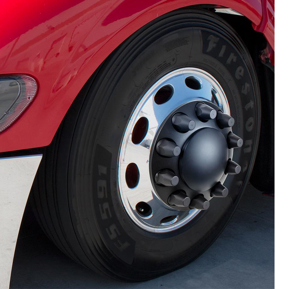 Matte Black Dome Axle Cover Combo with 33mm Nut Covers