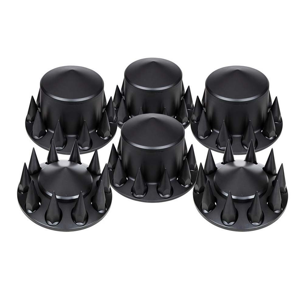 Matte Black Cone Axle Cover Combo with 33mm Nut Covers