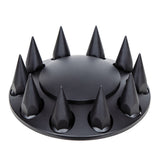 Matte Black Dome Front Axle Cover With 33mm Spike Thread-on Nut Covers