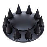 Matte Black Dome Front Axle Cover With 33mm Spike Thread-on Nut Covers
