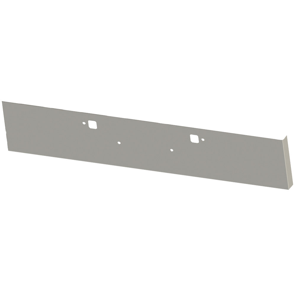 18" Boxed End Chrome Plated Bumper with Tow Holes for Peterbilt and Kenworth