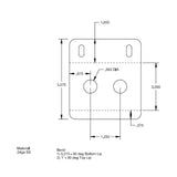Stainless Steel 2 Hole Switch Panel with Mounting Lip