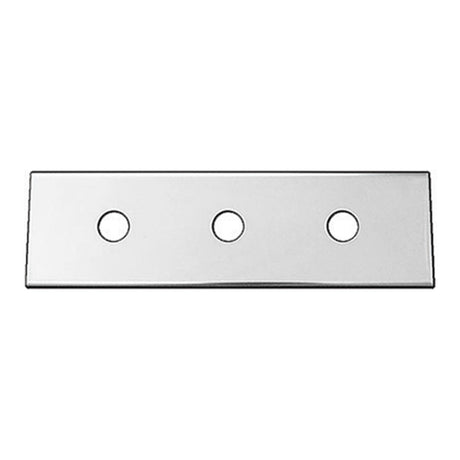 Stainless steel 3 hole switch panel with mounting lip