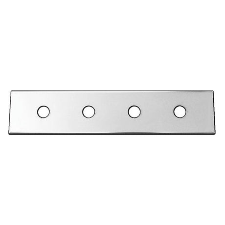 Stainless steel 4 hole switch panel with mounting lip