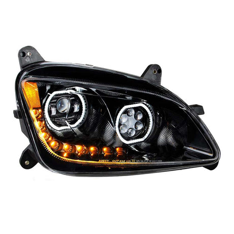 Peterbilt 587, 579 black 10 LED headlight, detail