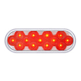 6" Oval Double Red/Amber Stop/Tail/Turn and Warning Fury LED Light