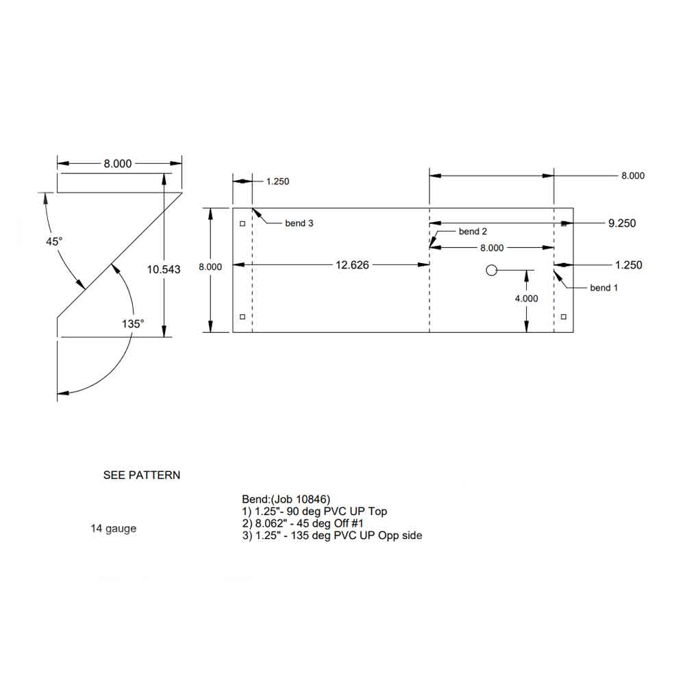 Stainless Steel Beacon Bracket 8" Base