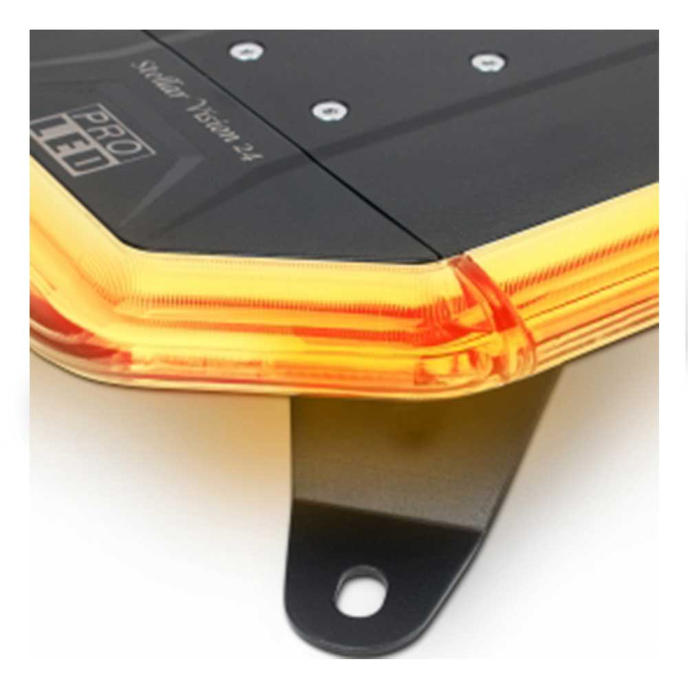 24" Stellar Vision Low Profile Amber LED Warning Light Bar With 19 Flash Patterns