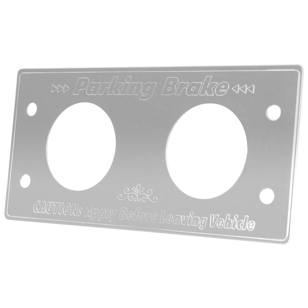 Kenworth Stainless Parking Brake Switch Plate