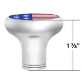 US Flag Sticker on Chrome Gearshift Knob - 1/2"-13 Thread-On