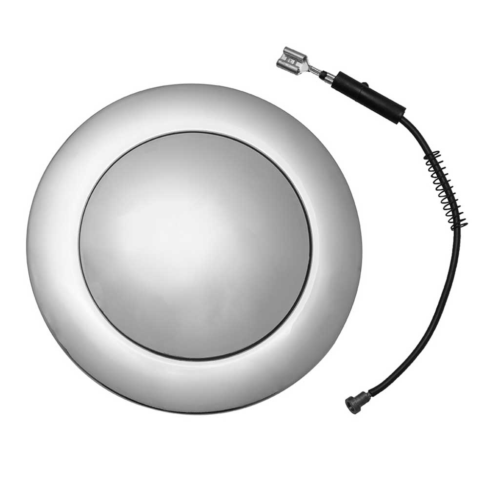 Chrome Aluminum Horn Button for 9-Screw Mount Steering Wheels