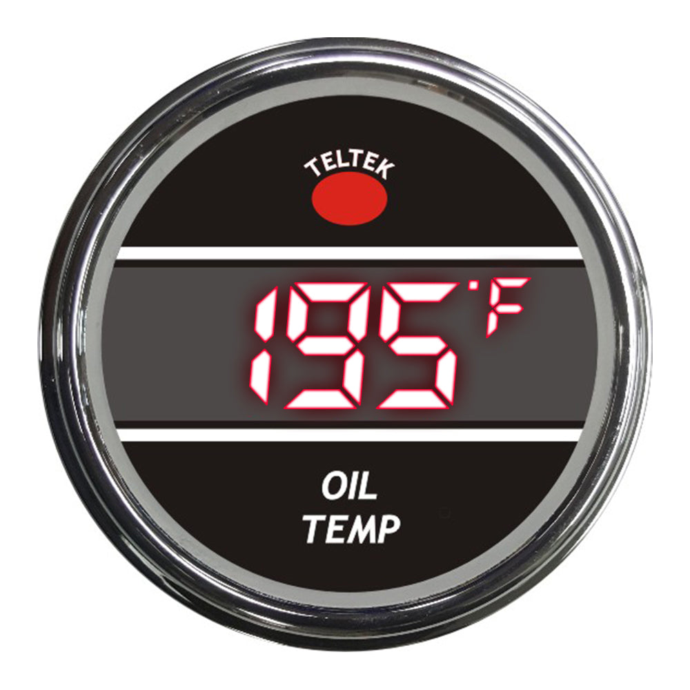 Red Oil Temperature Teltek Smart Gauge for Peterbilt 2006 and newer