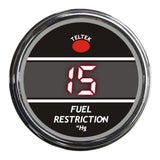 Red Fuel Restriction Teltek Smart Gauge for Peterbilt 2006 and newer