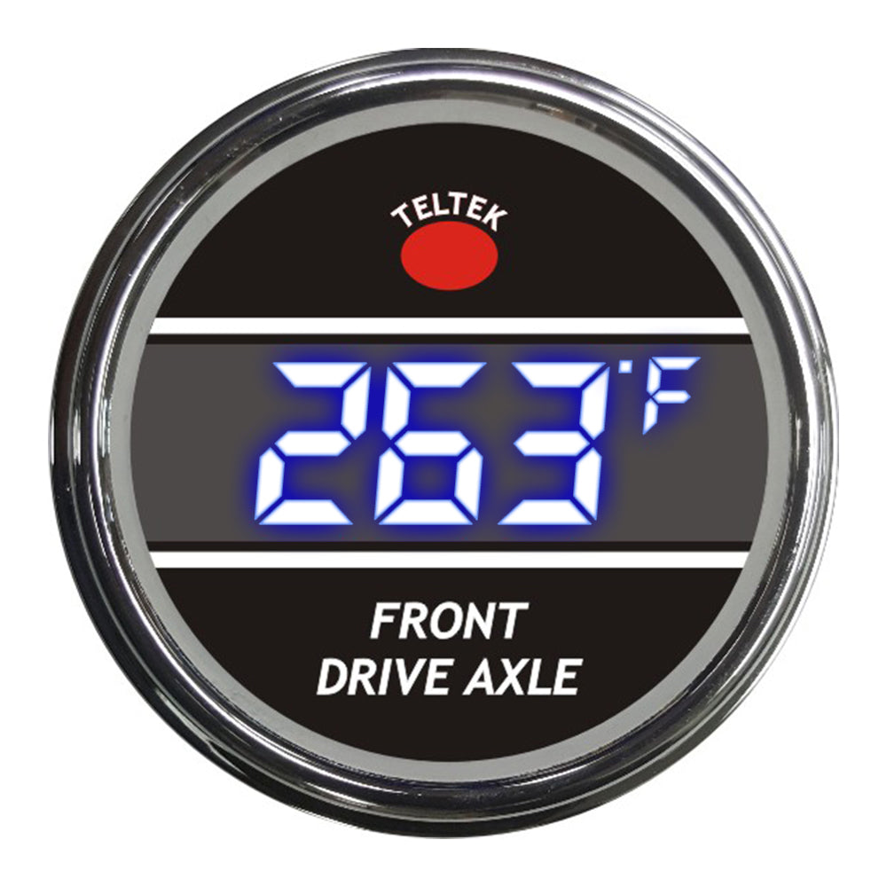 Front Drive Axle Temperature Teltek Smart Gauge for Peterbilt, Kenworth 2006 and newer