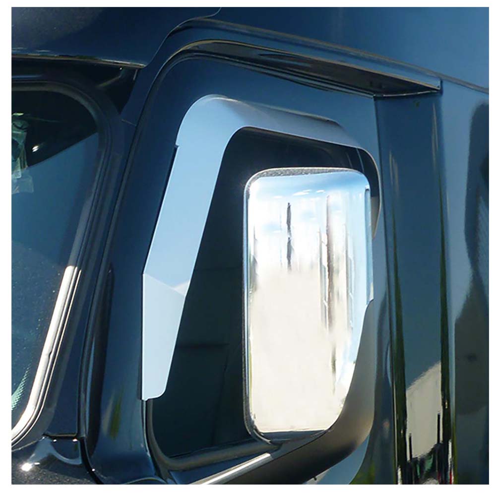 2018-2022 Freightliner Cascadia Stainless Steel Door Window Shade/Window Deflectors