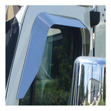 2008-2017 Freightliner Cascadia Stainless Steel Door Window Shade/Wind Deflectors
