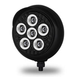 5" 6 LED Chrome/Black Work Light with Visor and Heatsink Technology