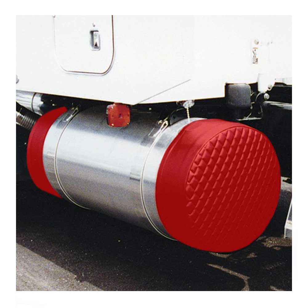 28" Red Quilted Fuel Tank Covers