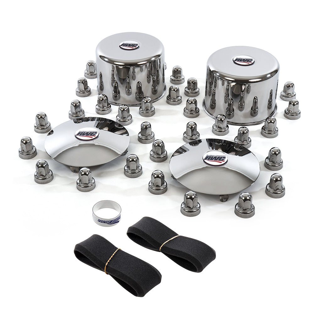Medium Duty Stainless Steel Wheel Cover Kit 1999 - 2004 Ford F450, F550